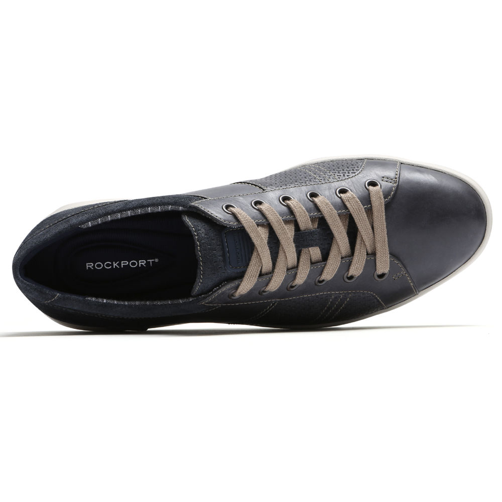 Rockport Singapore Mens Sneakers - Colle Tie Blue - AT4017526